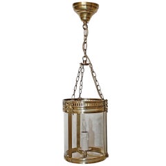Diminutive French Brass Lantern Pendant Light