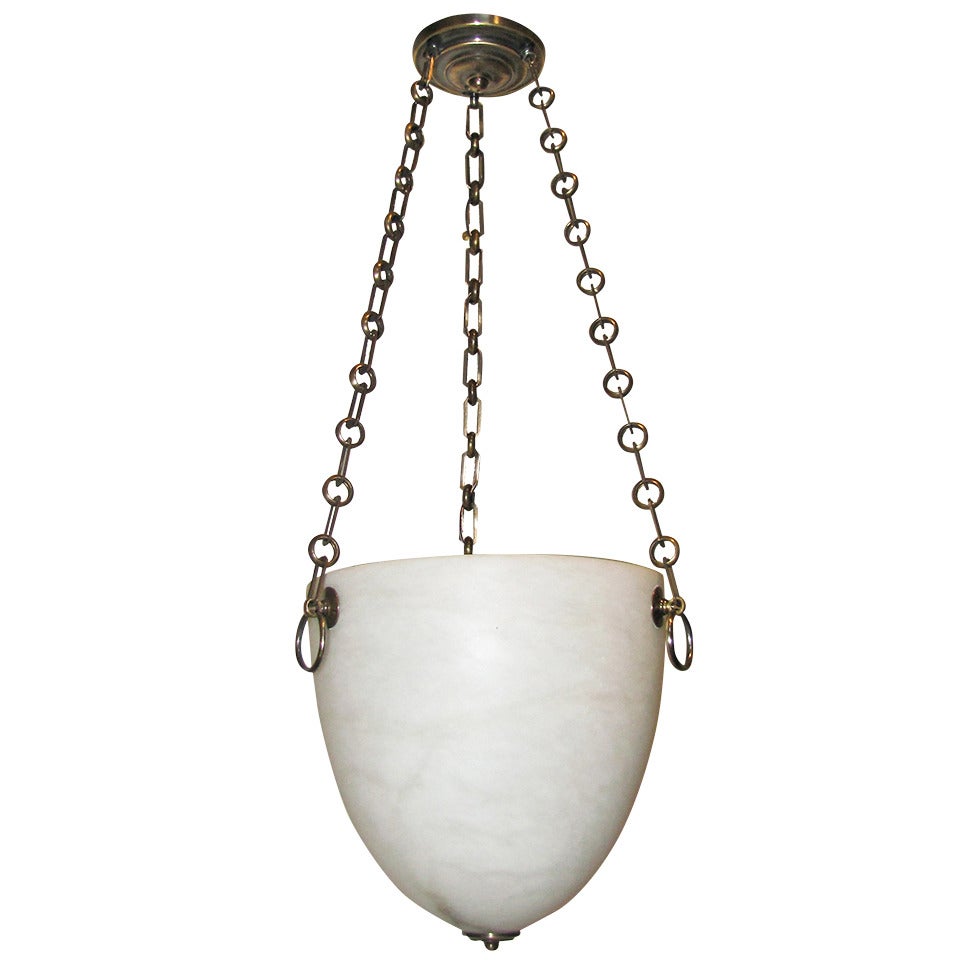 Directoire Style French Alabaster Ceiling Pendant Light