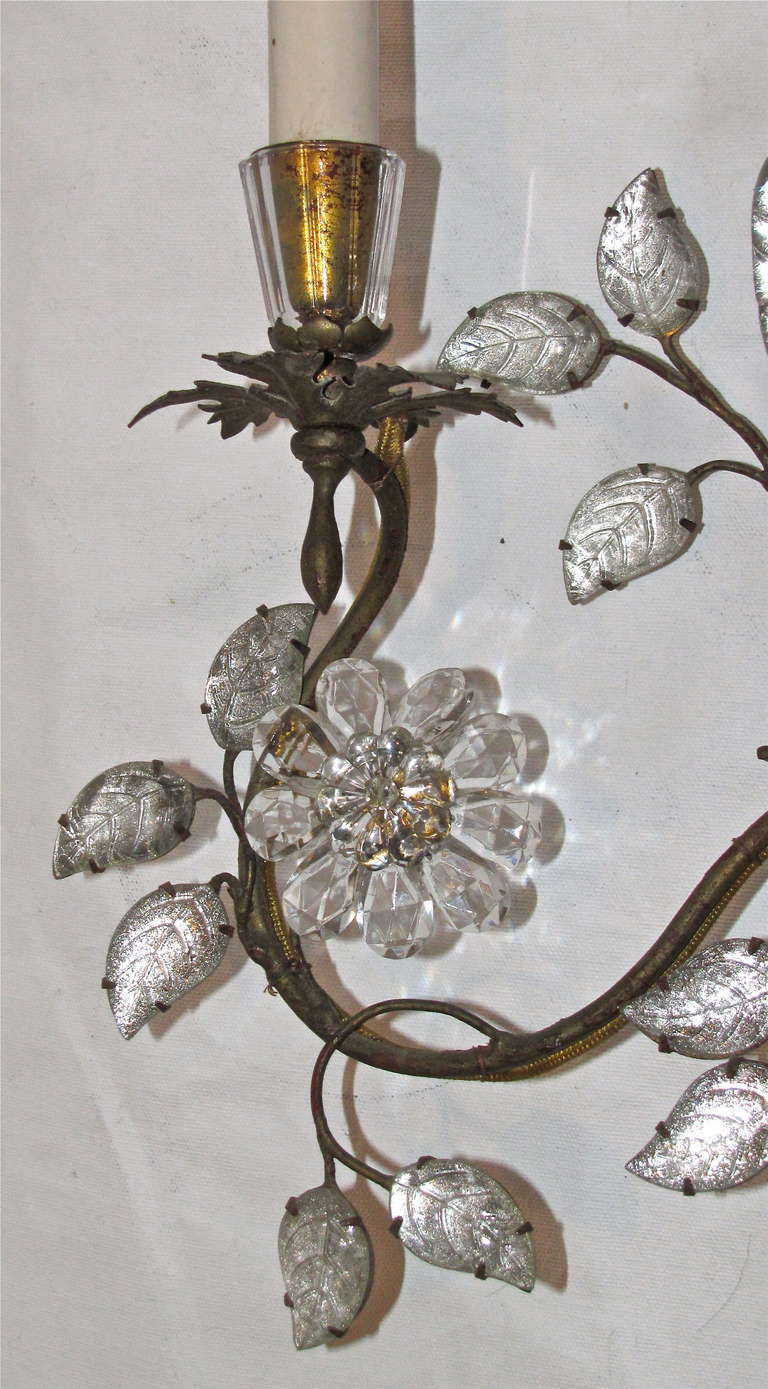 Metal French Maison Bagues Crystal Parrot Single Sconce