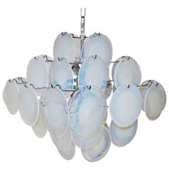 Vistosi Murano Opalescent Glass Disc Kronleuchter