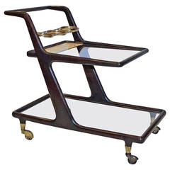 Cesare Lacca Style Italian Moderne Bar Cart