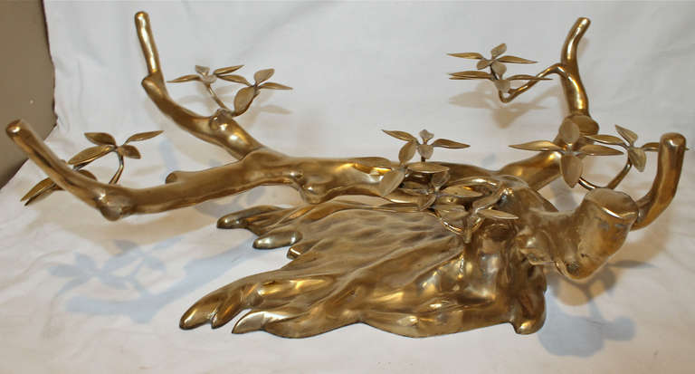 Willy Daro Bronze Organic Tree Form Cocktail Table In Good Condition In Palm Springs, CA