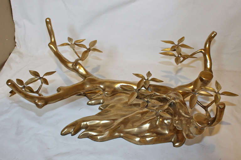 Willy Daro Bronze Organic Tree Form Cocktail Table 1