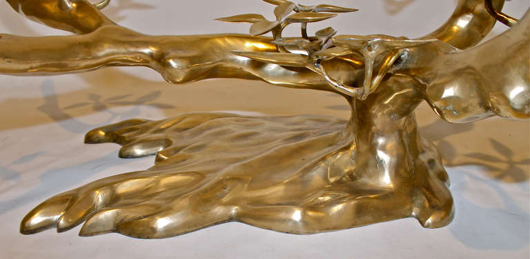 Willy Daro Bronze Organic Tree Form Cocktail Table 3