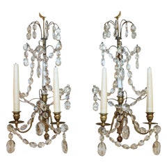 Pair of Swedish Gustavian Baltic Candle Wall Sconces