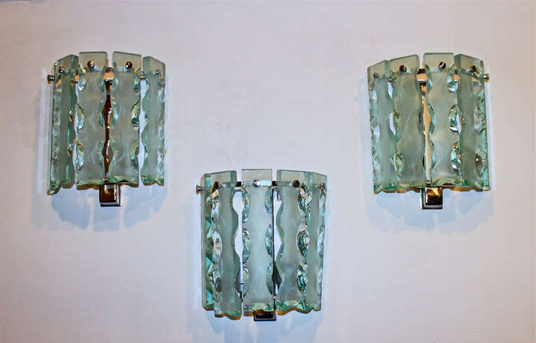 Trio of Fontana Arte Style 