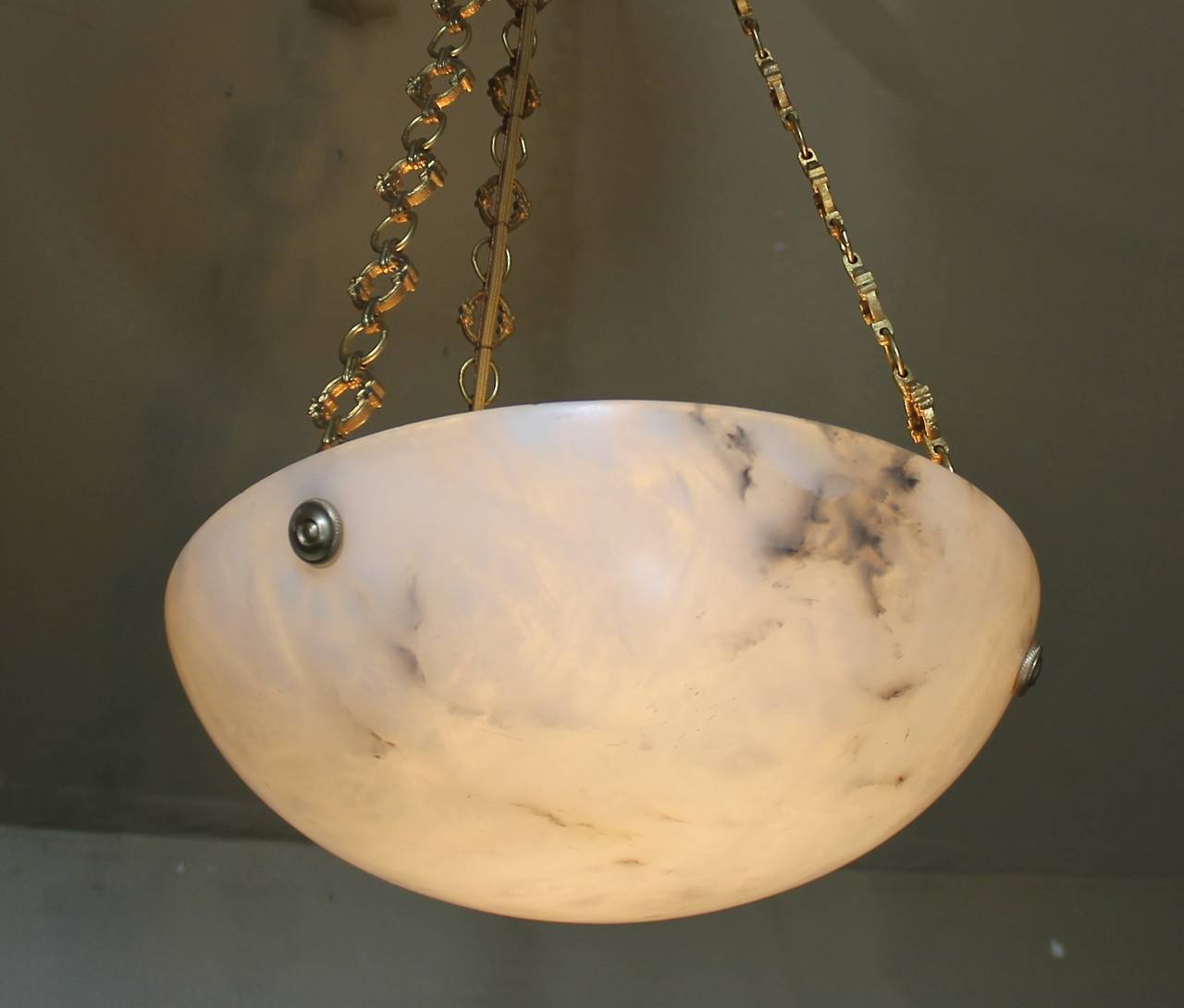 French Directoire Style Alabaster Ceiling Pendant Light 4
