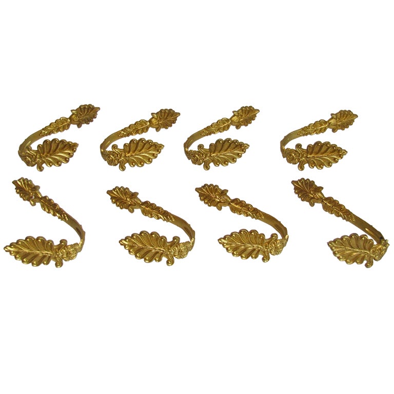 8 Gilt Bronze Curtain Tiebacks at 1stDibs