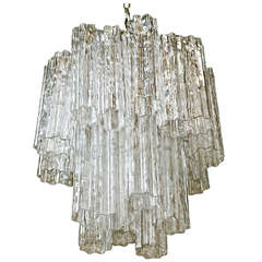 Venini Murano "Tronchi" Glass Chandelier