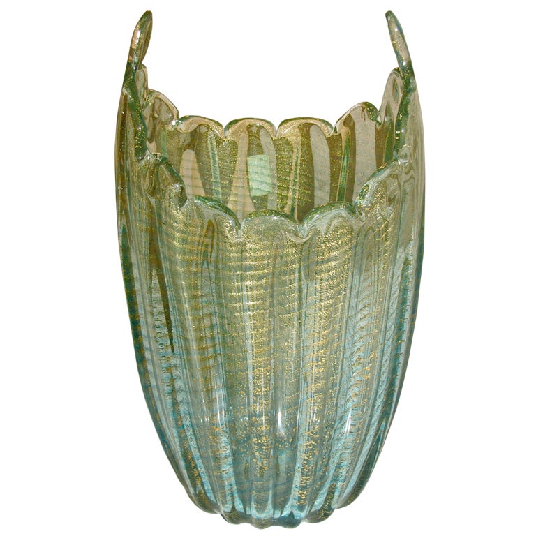 Barovier Cordonato D
oro Murano Vase