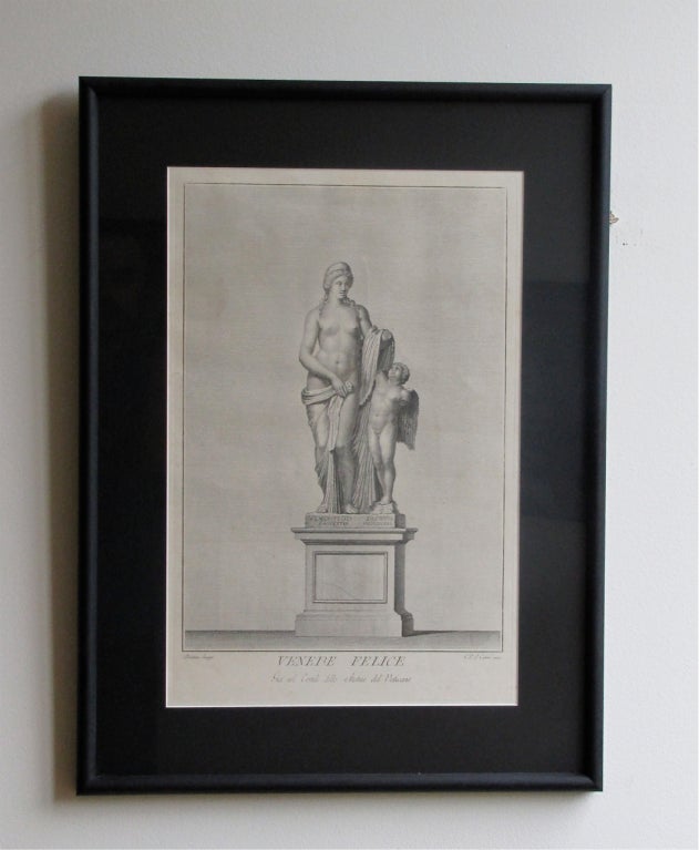 Wood Pair of 19th Century Neoclassic Framed Prints For Sale