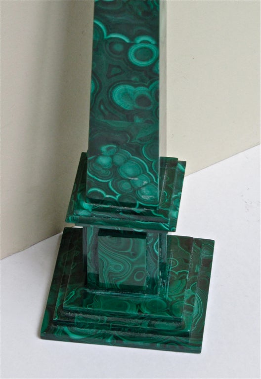 Italian Malachite Obelisk 2