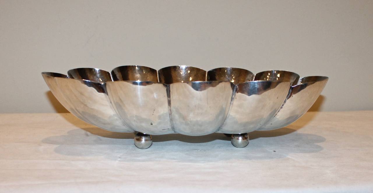 silver footed bowl