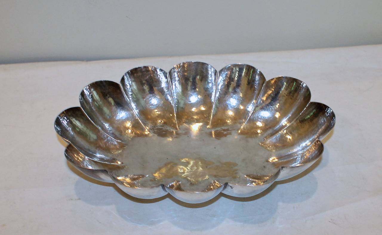silver footed bowl centerpiece