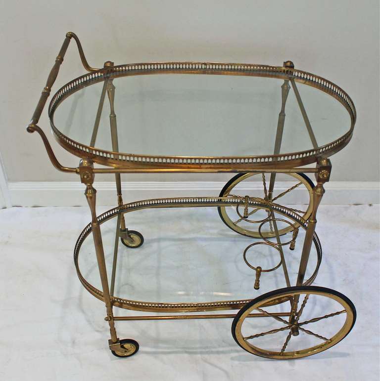 French Brass Bar Cart 3