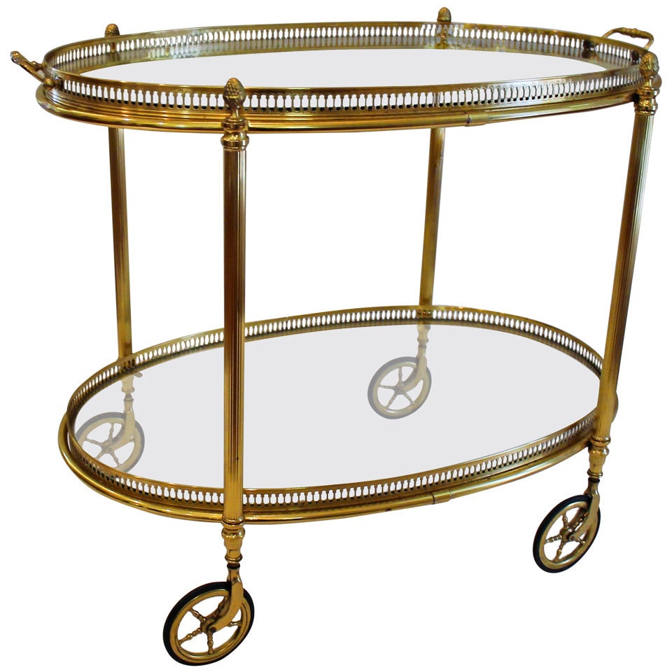 French Brass Bar Cart