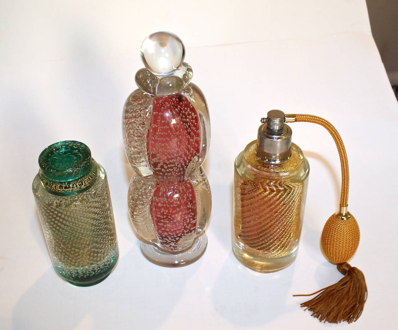 Set Three Murano Perfume Bottles, Atomizer 1