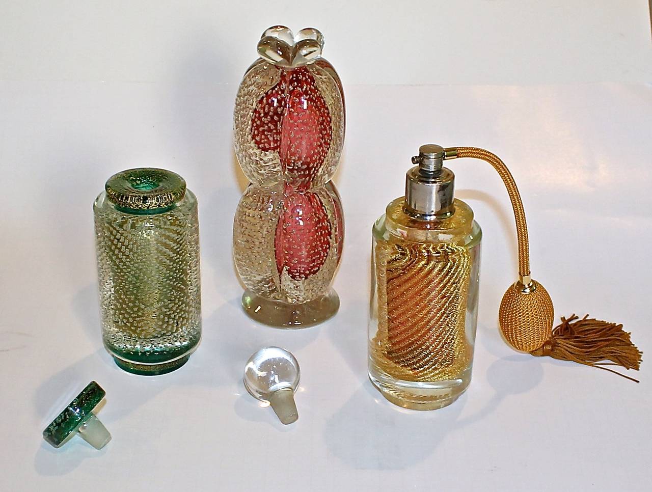Set Three Murano Perfume Bottles, Atomizer 2