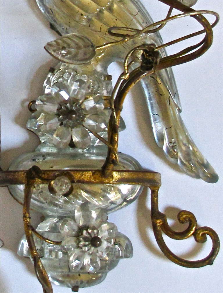 Metal Single Bagues Style Parrot Motif Wall Sconce
