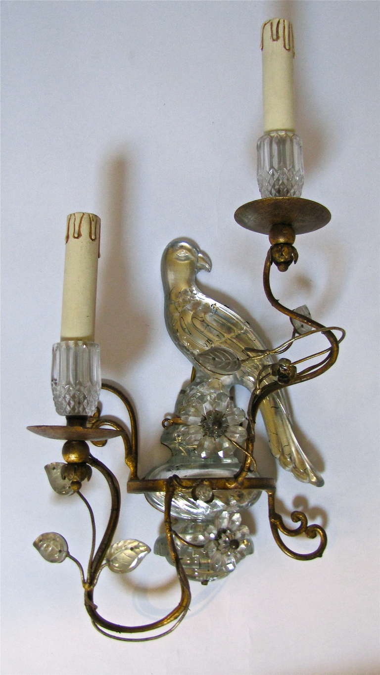 Single Bagues Style Parrot Motif Wall Sconce 3