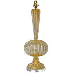 Huge Barovier Coronado d'Oro Glass Table Lamp