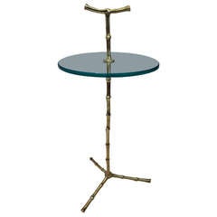 Bagues Faux Brass Bamboo Side Table