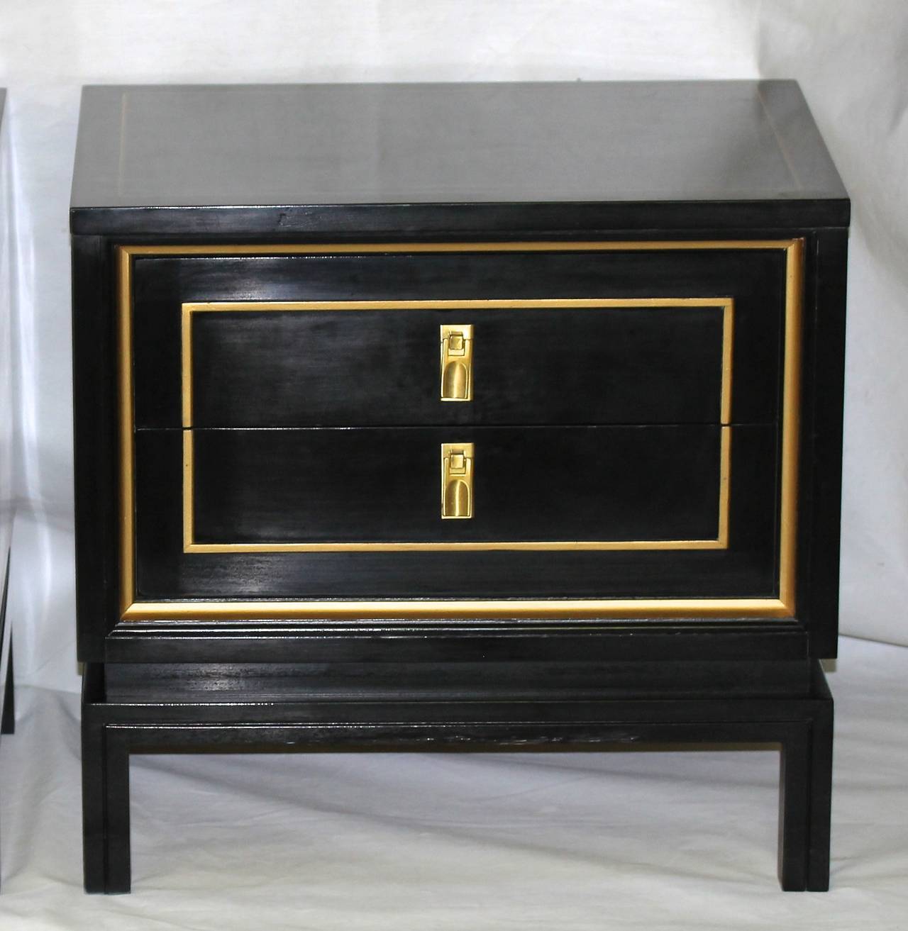 black lacquer nightstands