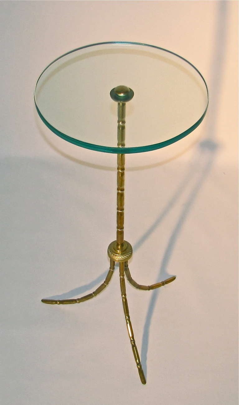 French Faux Bamboo Bronze Side End Table 5