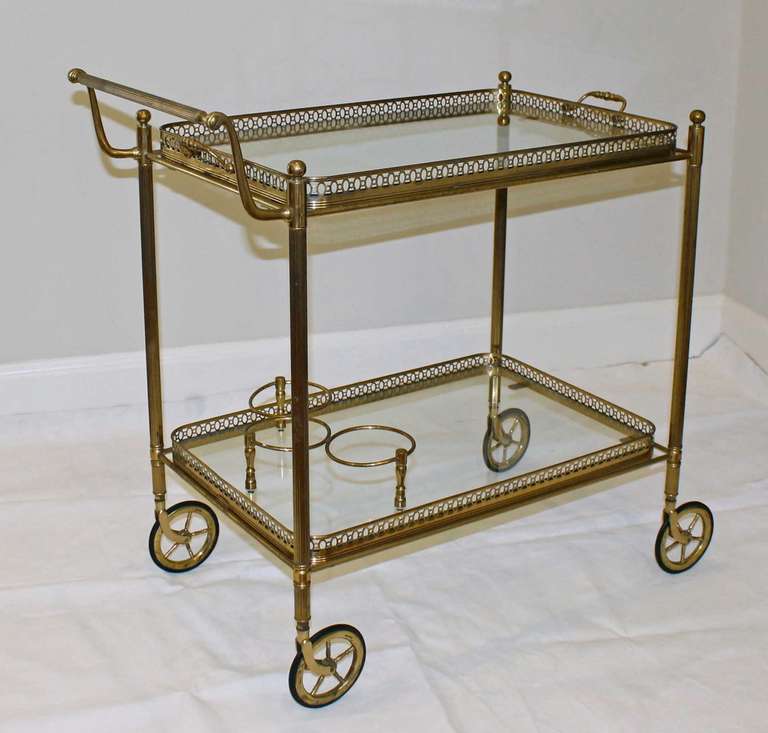 French Vintage Bar Cart or Side Table 4