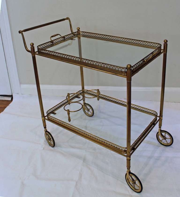 French Vintage Bar Cart or Side Table 1