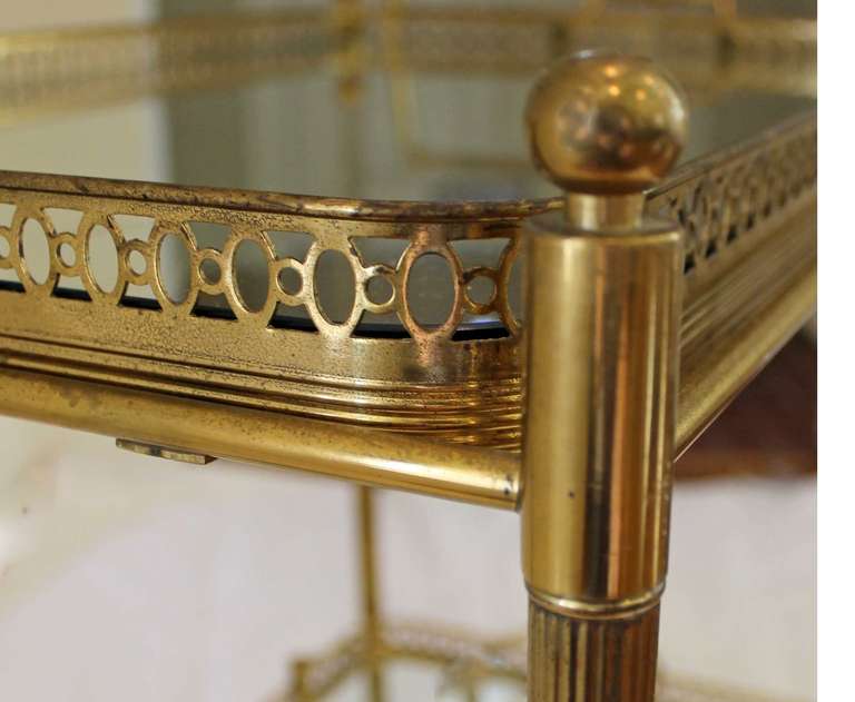 Brass French Vintage Bar Cart or Side Table