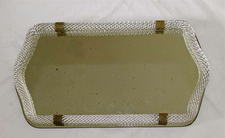 Murano Twisted Glass Rope Vanity Tray 5