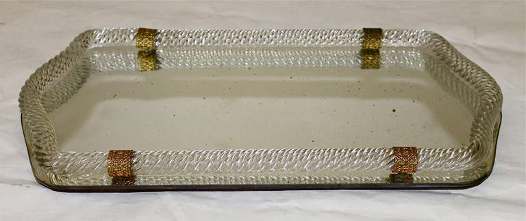 Murano Twisted Glass Rope Vanity Tray 1