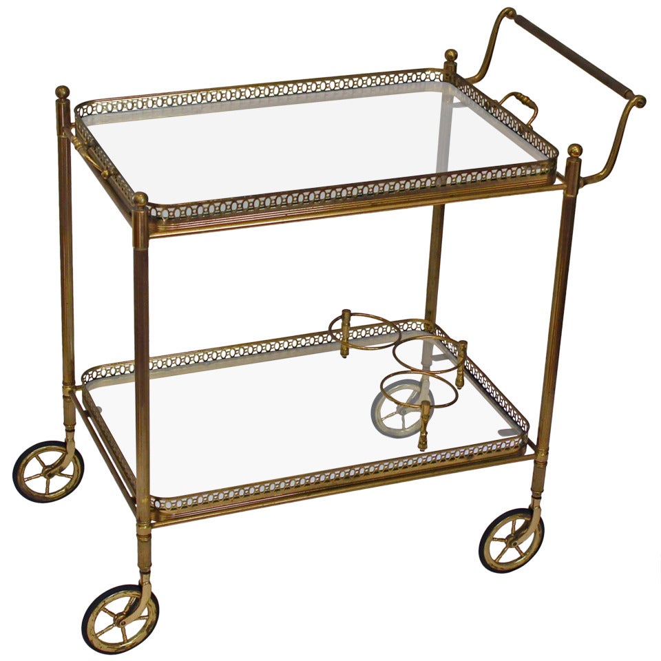 French Vintage Bar Cart or Side Table