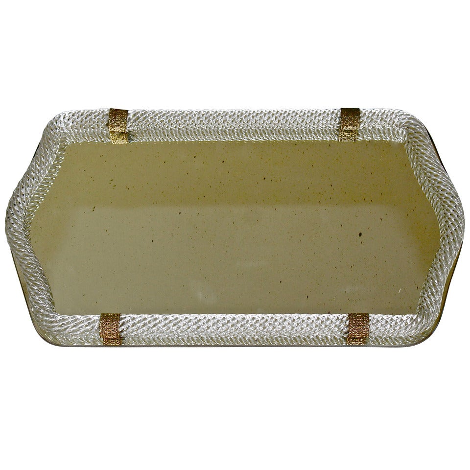 Murano Twisted Glass Rope Vanity Tray