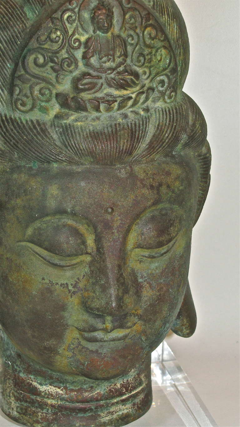 Bronze Quan Yin Table Lamp 4
