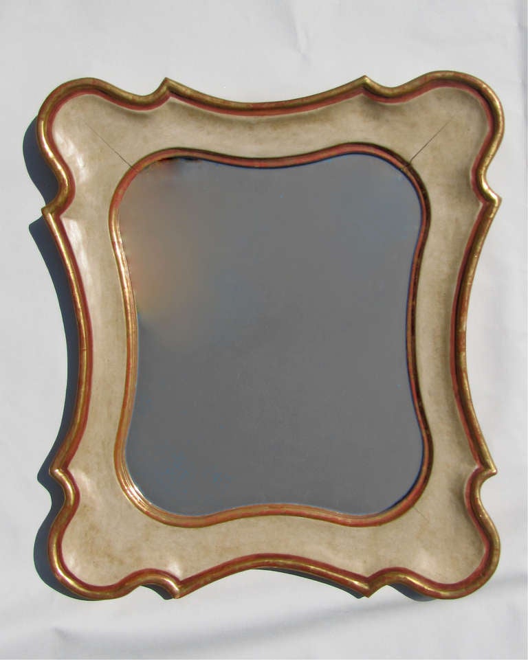 Italian Gilt Painted Wall Mirror In Excellent Condition In Palm Springs, CA
