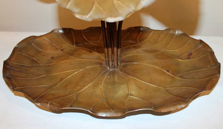 Large Brass Lotus Flower Centerpeice 1