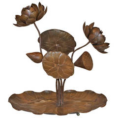 Large Brass Lotus Flower Centerpeice