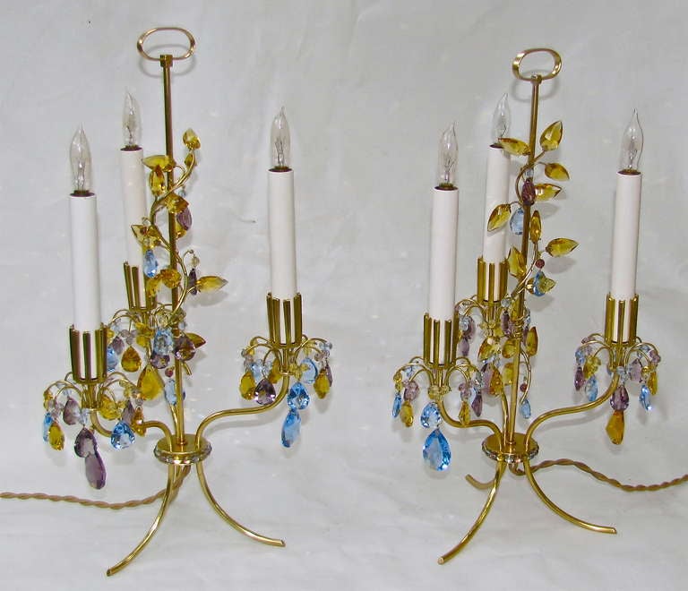 Rare Pair of Lobmeyr Haerdtl Table Lamps For Sale 3