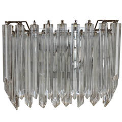 Venini Italian Triedi Glass Wall Sconce