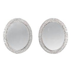 Pair Kalmar Oval Illuminated Molded Acrylic Mirrors