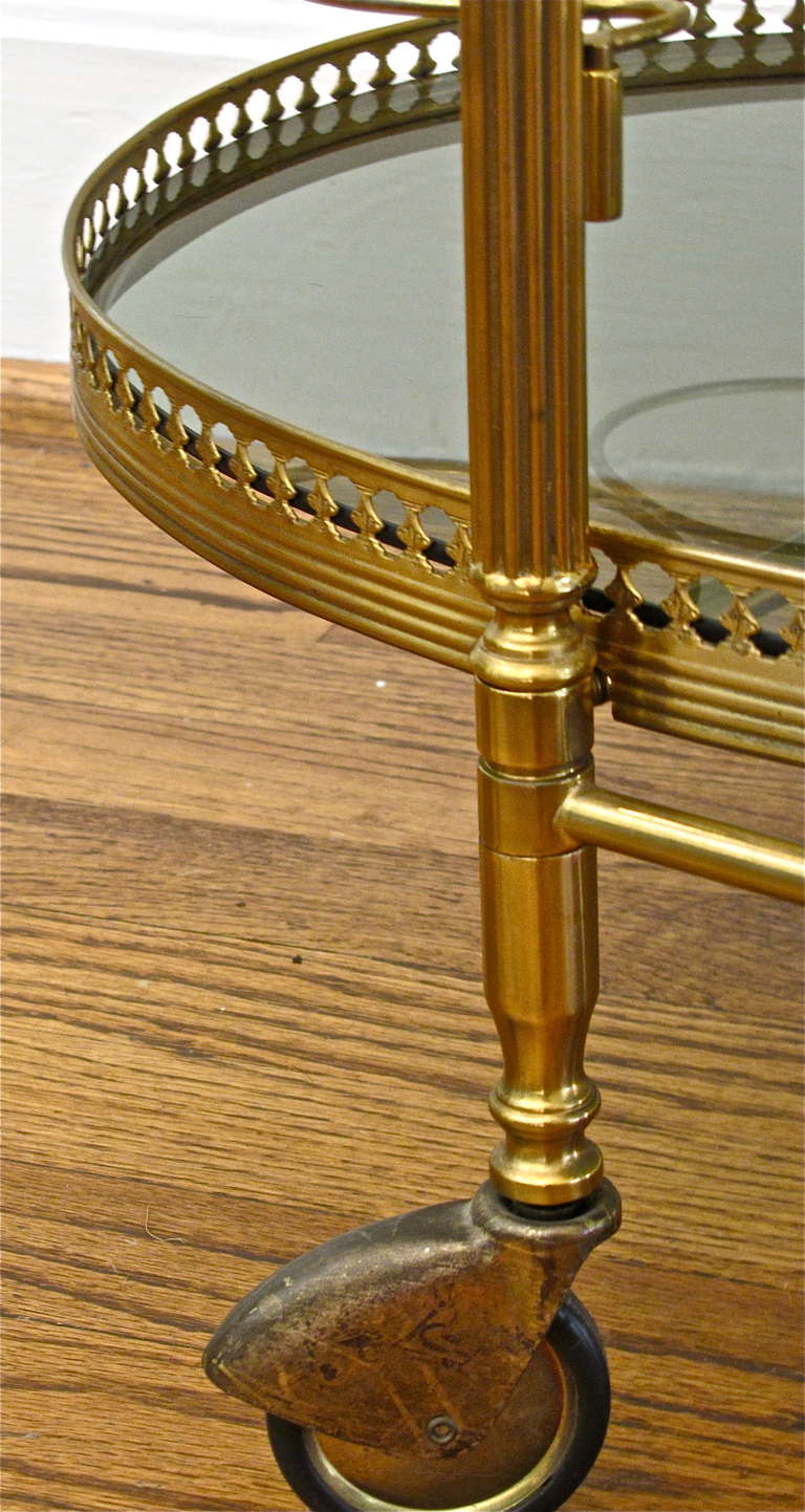 Large French Brass Bar Cart 5