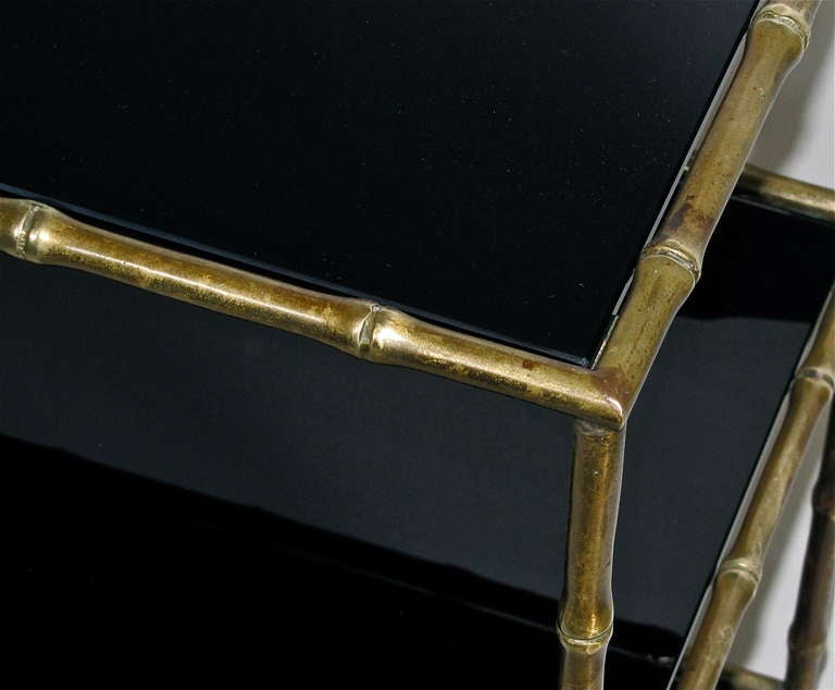 French Bagues Style Faux Bronze Bamboo Side End Table 5