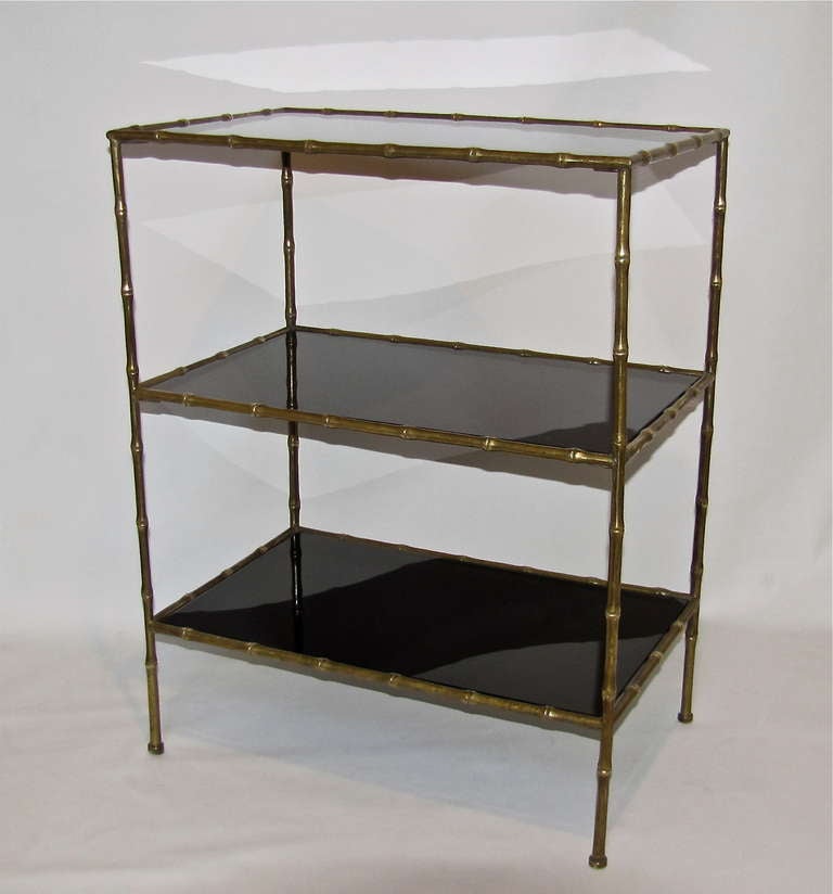 French Bagues Style Faux Bronze Bamboo Side End Table 6