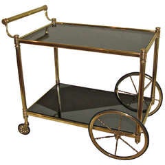 French Brass 2 Tier Bar Cart