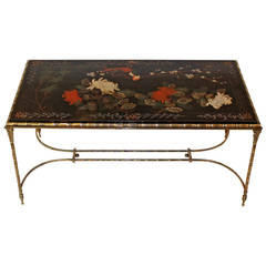 Maison Bagues French Chinoiserie, Bronze Cocktail Table