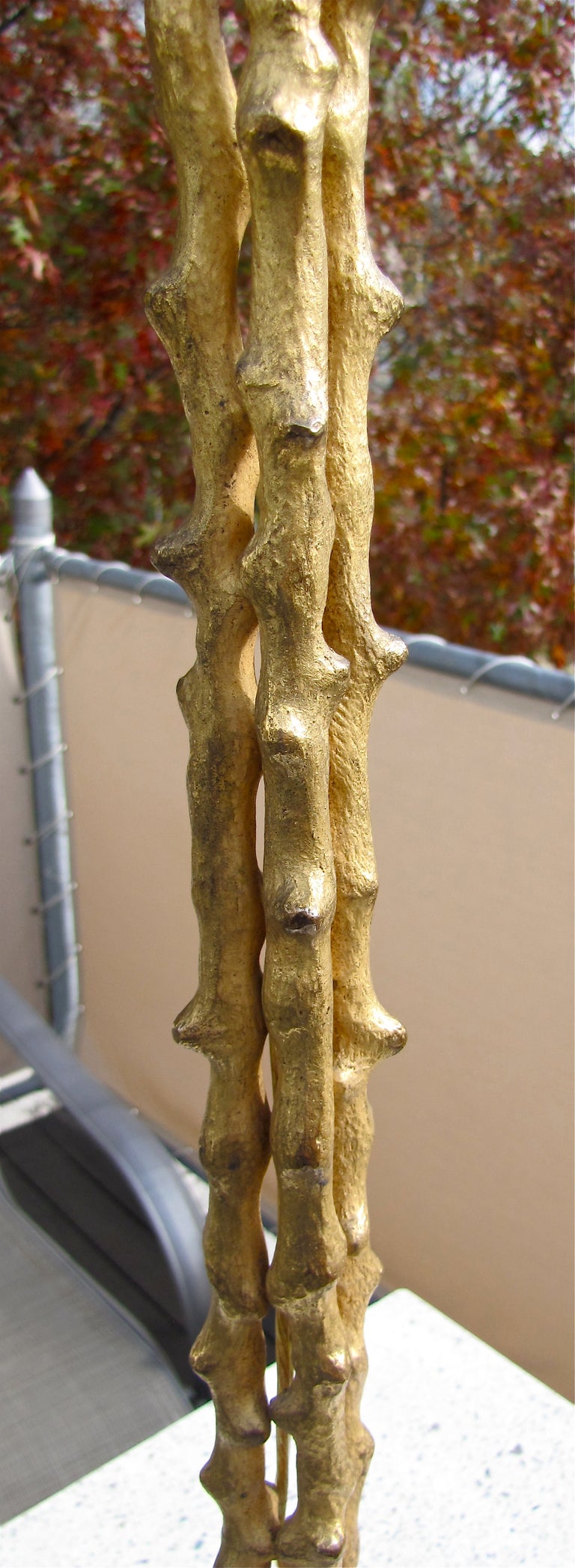 Rare Gilt Bronze Organic Branch Floor Lamp Attributed to Felix Agostini 4