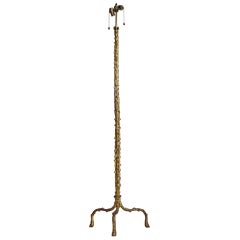 Rare Gilt Bronze Organic Branch Floor Lamp Attributed to Felix Agostini