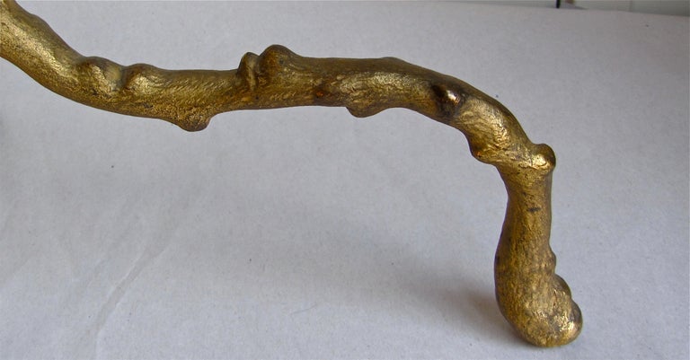 Rare Gilt Bronze Organic Branch Floor Lamp Attributed to Felix Agostini 2